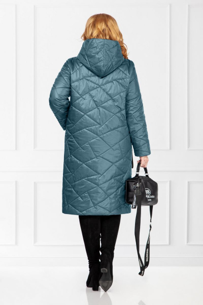 Пальто БагираАнТа 656 бирюза - фото 2