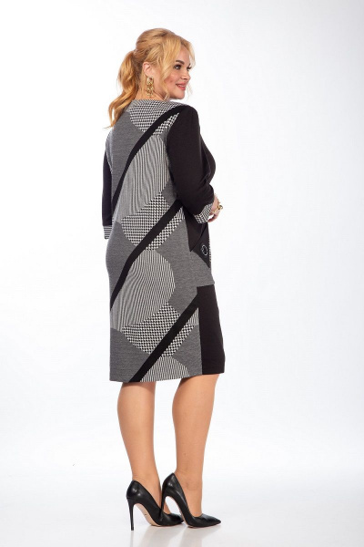 Платье из трикотажа асимметричное с карманами Grace for you 1031 - фото 5