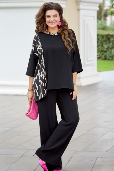 Блуза, брюки Vittoria Queen 17333 черный - фото 1