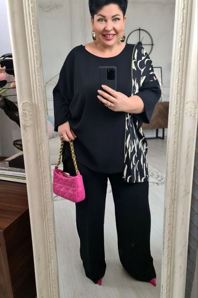 Блуза, брюки Vittoria Queen 17333 черный - фото 5