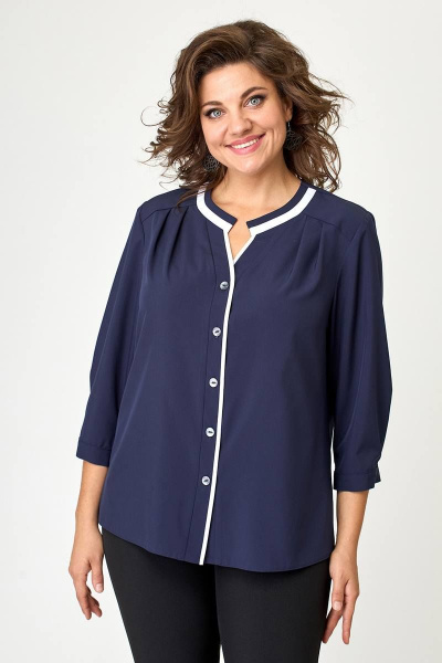 Блуза Zlata 4419 синий - фото 5