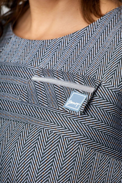 Платье Мишель стиль 1087 серо-голубой - фото 6