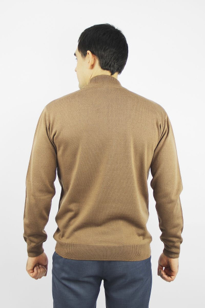 Демисезонный коричневый свитер вязаный с длинным рукавом Полесье С3012-15 5С1749-Д43 182,188 капучино - фото 4