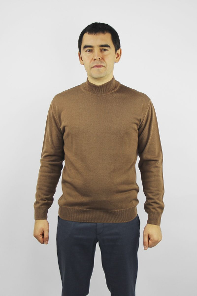 Свитер вязаный демисезонный с двойным воротником Полесье С3012-15 5С1749-Д43 170,176 капучино - фото 1