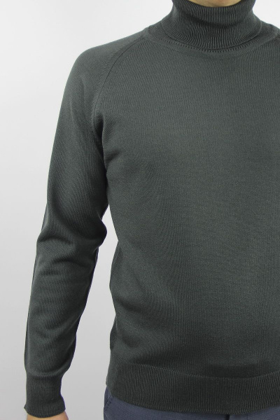 Мужской демисезонный прямой свитер с регланом и воротником-отложкой Полесье С3070-17 7С1581-Д43 170,176 дипломат - фото 4