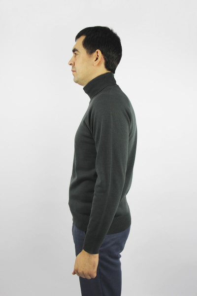 Мужской демисезонный прямой свитер с регланом и воротником-отложкой Полесье С3070-17 7С1581-Д43 170,176 дипломат - фото 3