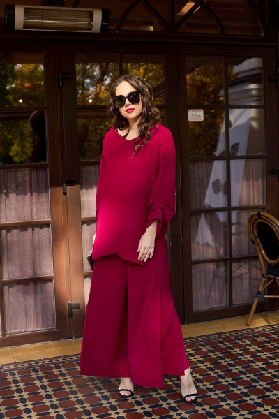 Блуза, брюки Anastasia 960 винный - фото 7