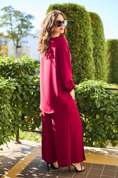 Блуза, брюки Anastasia 960 винный - фото 14