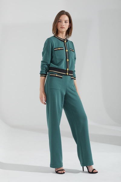 Брюки, жакет DAVYDOV 9027 зеленый - фото 1