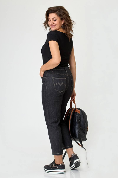 Брюки джинс с завышенной талией и длиной 7/8 для демисезона Zlata 4416 - фото 2