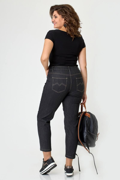 Брюки джинс с завышенной талией и длиной 7/8 для демисезона Zlata 4416 - фото 3