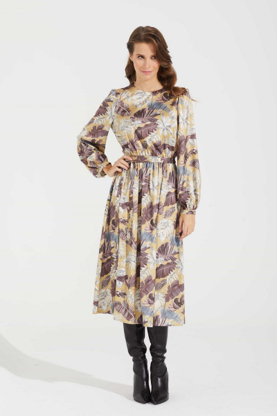 Платье мультиколор в стиле на каждый день Motif 1683 - фото 3