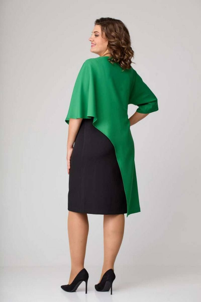 Свободное платье с асимметричным кулисом из текстиля Danaida 2150 /1 - фото 3