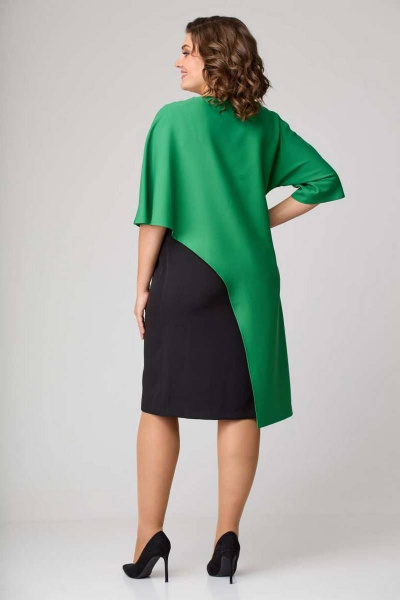 Свободное платье с асимметричным кулисом из текстиля Danaida 2150 /1 - фото 4