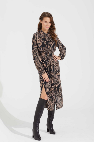 Платье мультиколор демисезонное из текстиля Motif 1684 - фото 3