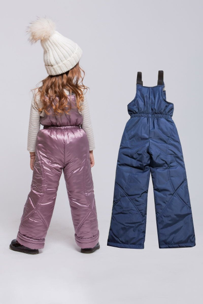 Полукомбинезон утепленный для девочки с регулируемыми бретелями Франтишка З-3130д-22с-84-с78 темно-синий - фото 3