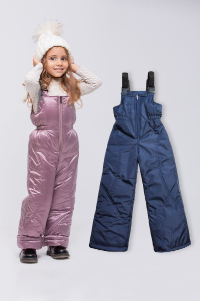 Полукомбинезон утепленный для девочки с регулируемыми бретелями Франтишка З-3130д-22с-84-с78 темно-синий - фото 2