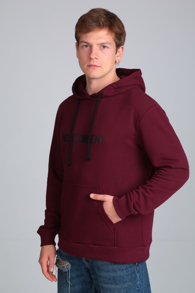 Худи на каждый день из трикотажа с принтом и капюшоном HIT 0213/1 - фото 2