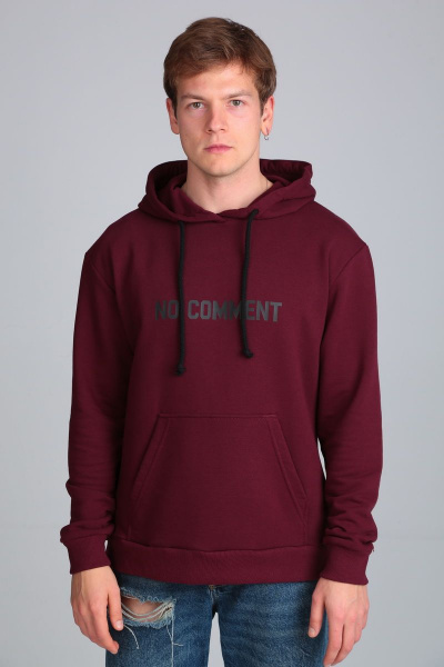 Худи на каждый день из трикотажа с принтом и капюшоном HIT 0213/1 - фото 1