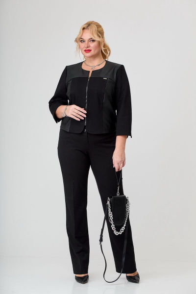 Жакет укороченный с рукавом 3/4 на тесьме-молнии БАГРЯНИЦА 5061 - фото 2