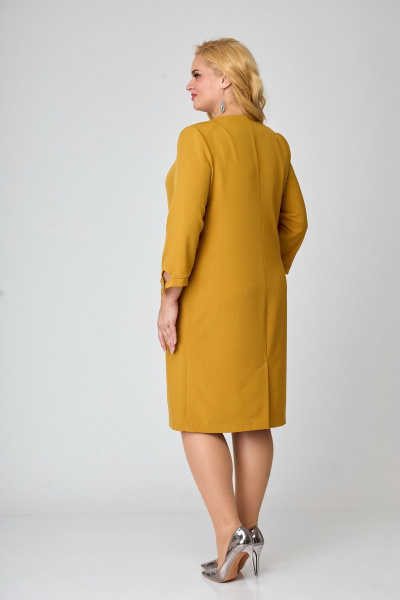 Платье нарядное полуприлегающего силуэта с рельефами БАГРЯНИЦА 5058 - фото 6