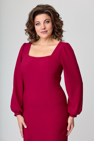 Длина приталенного нарядного платья с вытачками БАГРЯНИЦА 3119 - фото 2