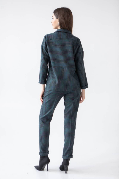 Брюки, жакет Ivera 6004 бирюзовый-черный - фото 12