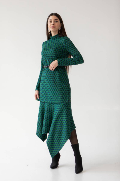 Джемпер, юбка Ivera 6039 синий, зеленый - фото 5