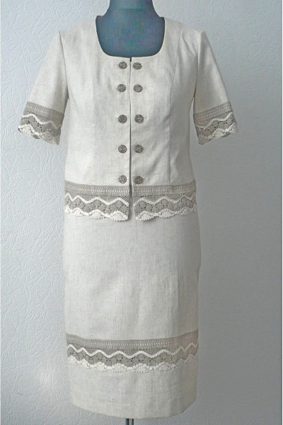 Жакет и юбка из плотной ткани в стиль эклектики Eva Lux 1446 - фото 1