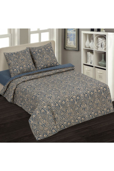 Постельный комплект из поплина с карманом и клапанами АРТПОСТЕЛЬ 904 мадрид - фото 1