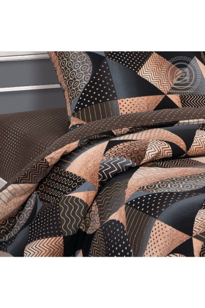 Постельный комплект из хлопкового поплина коричневый АРТПОСТЕЛЬ 900 неаполь - фото 6