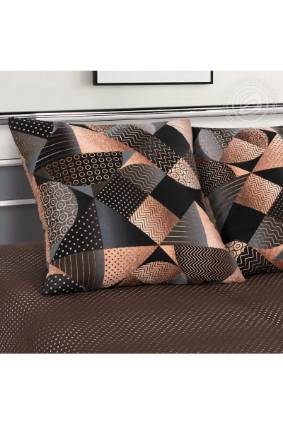 Постельный комплект из хлопкового поплина коричневый АРТПОСТЕЛЬ 900 неаполь - фото 5