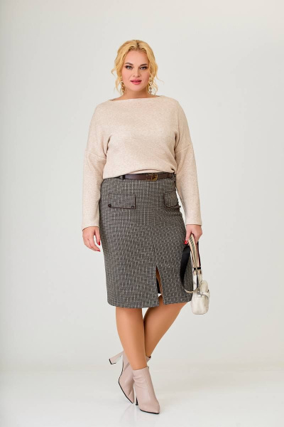 Юбка Swallow 616 клетка_капучино - фото 2