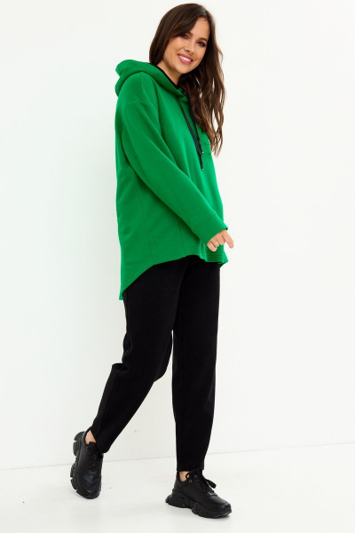 Брюки, толстовка Магия моды 2162 зеленый_черный - фото 3
