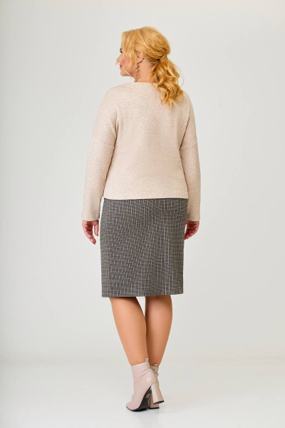 Джемпер Swallow 635 бежевый_меланж - фото 4