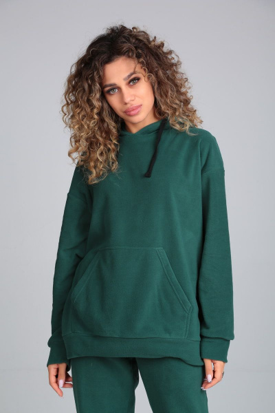 Демисезонный костюм из флиса с начесом и карманами HIT 0320 зеленый - фото 6