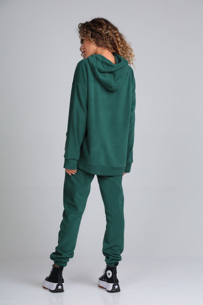 Демисезонный костюм из флиса с начесом и карманами HIT 0320 зеленый - фото 5