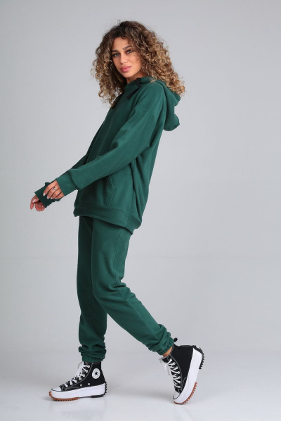 Демисезонный костюм из флиса с начесом и карманами HIT 0320 зеленый - фото 4