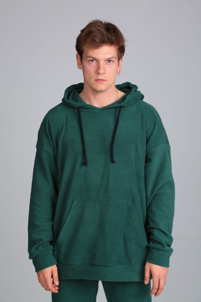 Демисезонный спортивный костюм из флиса с начесом HIT 0320/1 зеленый - фото 6