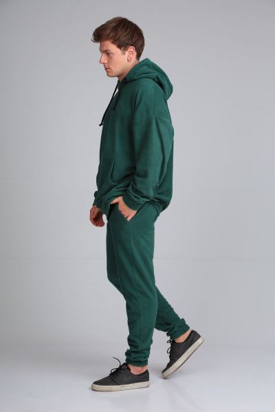 Демисезонный спортивный костюм из флиса с начесом HIT 0320/1 зеленый - фото 4