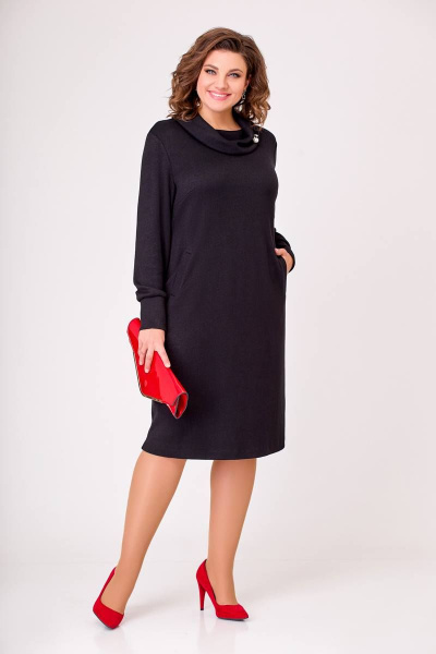 Платье Swallow 637 черный - фото 6