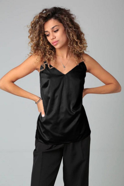 Элегантный шелковый топ с регулируемыми бретелями Takka Plus 22-153/2 - фото 1