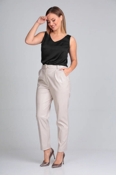 Стильный шелковый топ из армани с нагрудными вытачками Takka Plus 22-158/2 - фото 1