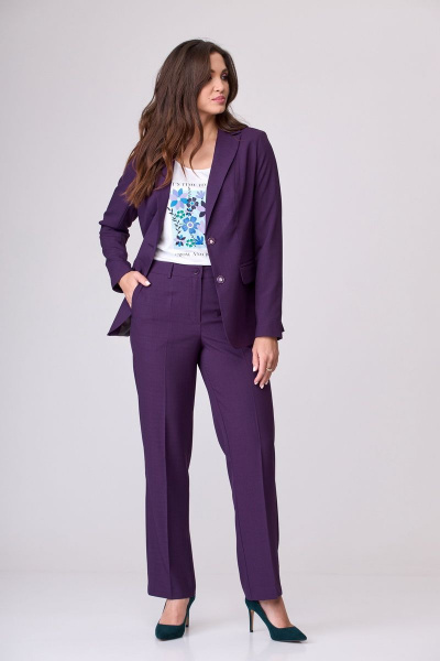Брюки, жакет БелЭльСтиль 205-1 64 22+596-1 06 22 фуксия - фото 2