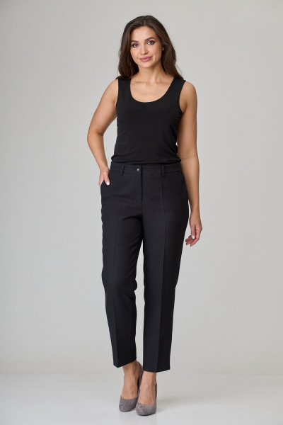 Брюки БелЭльСтиль 586-1 04 22 елочка черная - фото 5