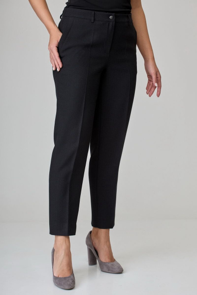 Брюки БелЭльСтиль 586-1 04 22 елочка черная - фото 2