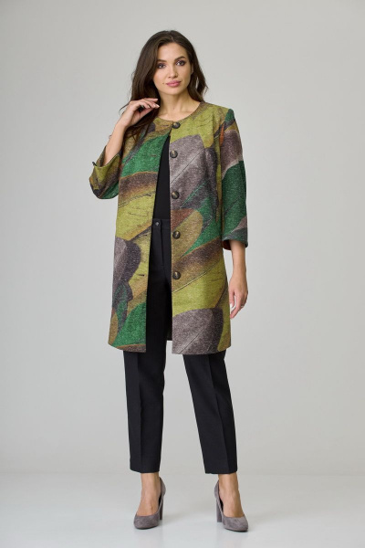 Кардиган БелЭльСтиль 727-1 72 22 олива - фото 7