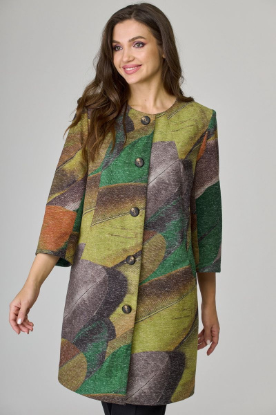 Кардиган БелЭльСтиль 727-1 72 22 олива - фото 1