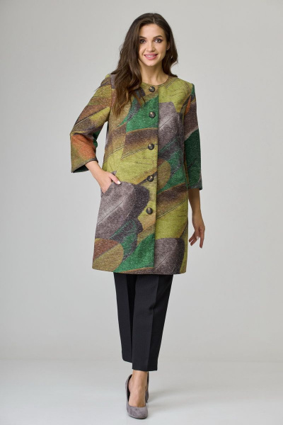 Кардиган БелЭльСтиль 727-1 72 22 олива - фото 4