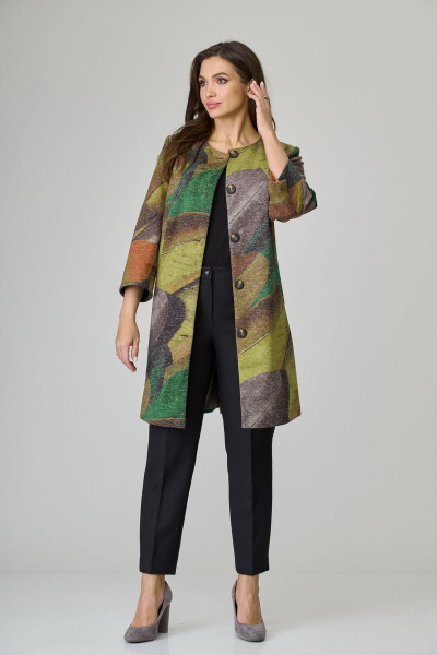 Кардиган БелЭльСтиль 727-1 72 22 олива - фото 2